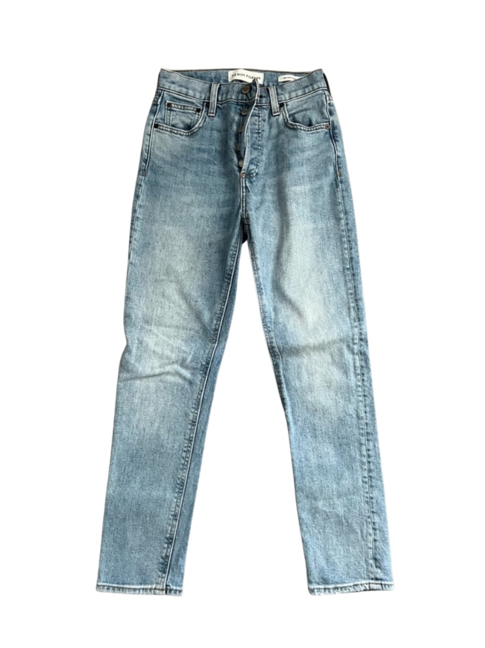 Denim Forum Yoko High Rise Slim Jeans in Light Blue